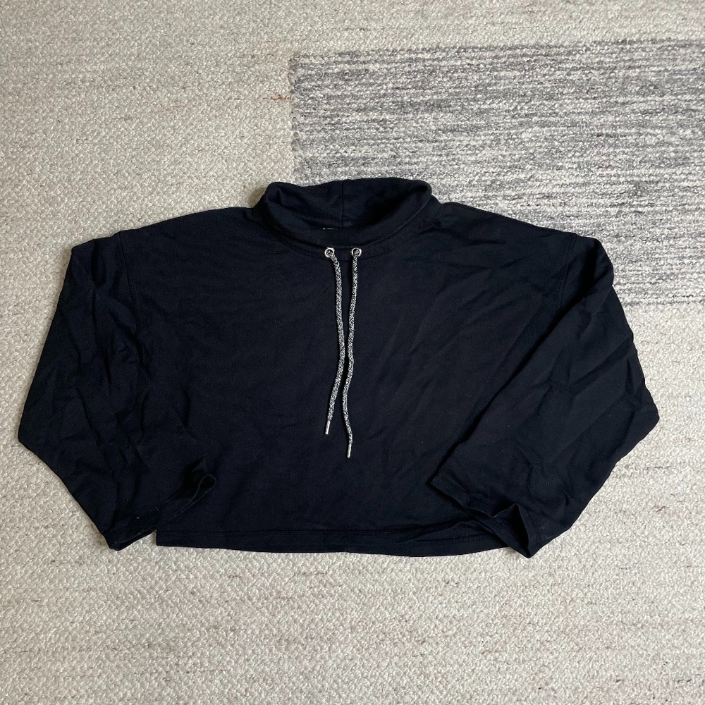 something navy women's crop sweatshirt size small